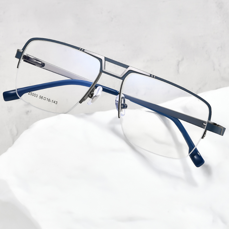 Half Rim Aviator Style Spectacles