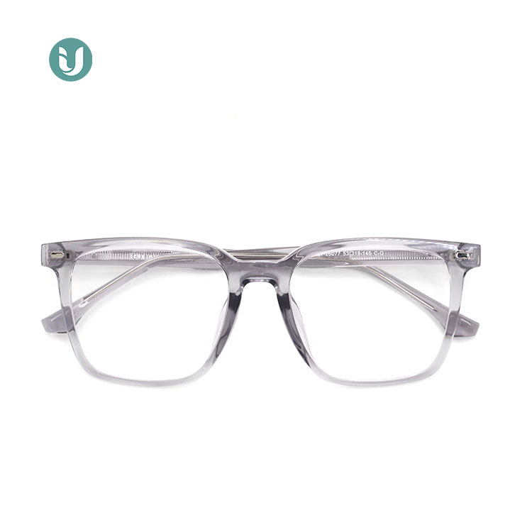 Mens Transparent Square Frame Glasses