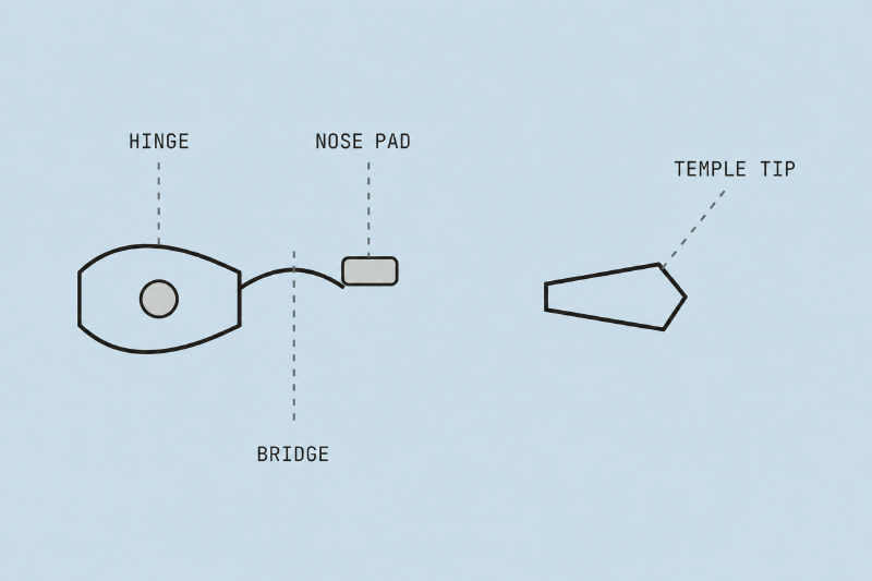 Custom-metal-glasses-frame-components-for-OEM-and-ODM-manufacturing