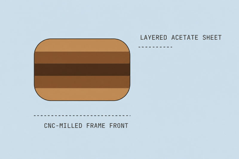 Acetate-sheet-material-cross-section-for-custom-eyewear-frame-production